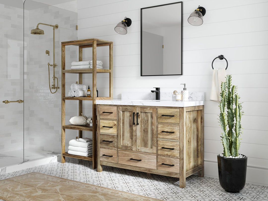 Malibu Mango Wood 48 in. W x 22 in. D Single Sink Bathroom Vanity