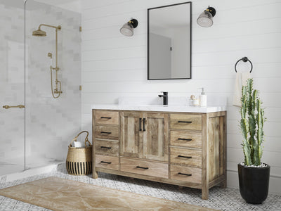 Malibu Mango Wood 60 in. W x 22 in. D Single Sink Bathroom Vanity