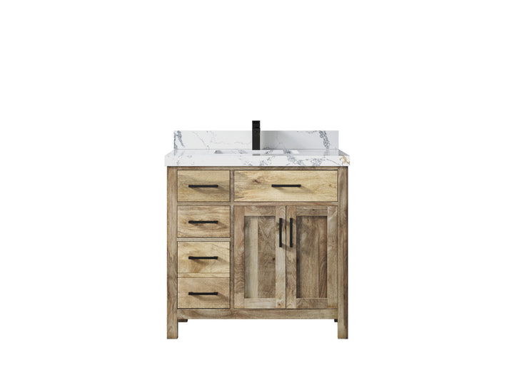 Malibu Mango Wood 36" W x 22" D Center Sink Vanity for a Luxe Bathroom Look - photo 16