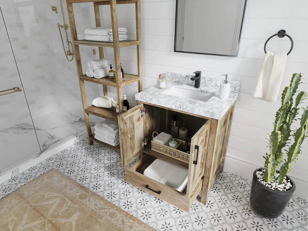 Malibu Mango Wood 30 in. W x 22 in. D Single Sink Bathroom Vanity