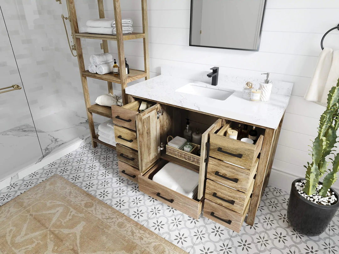 Malibu Mango Wood 48 in. W x 22 in. D Single Sink Bathroom Vanity