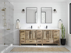 Malibu Mango Wood 84 in. W x 22 in. D Double Sink Bathroom Vanity - photo 4