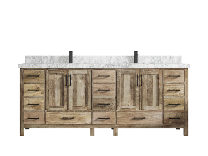 Malibu Mango Wood 84 in. W x 22 in. D Double Sink Bathroom Vanity - photo 28