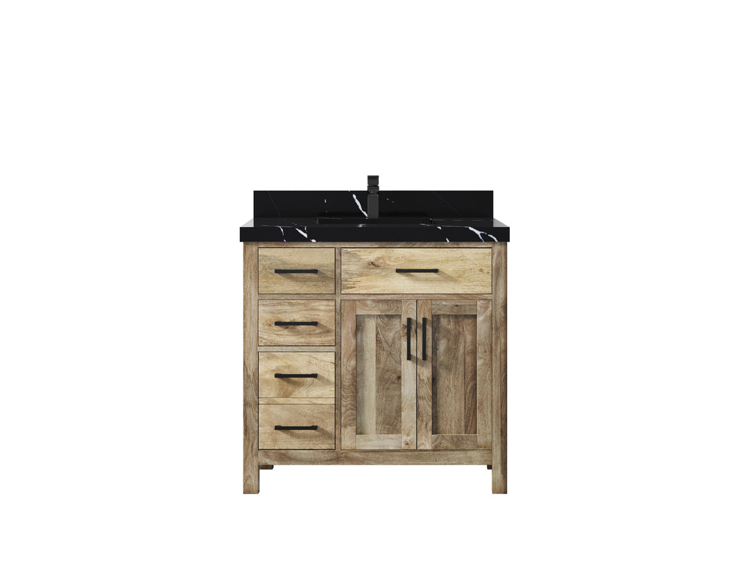 Malibu Mango Wood 36" W x 22" D Center Sink Vanity for a Luxe Bathroom Look