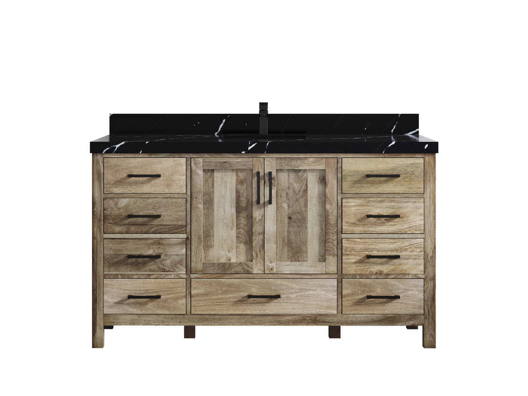 Malibu Mango Wood 60 in. W x 22 in. D Single Sink Bathroom Vanity
