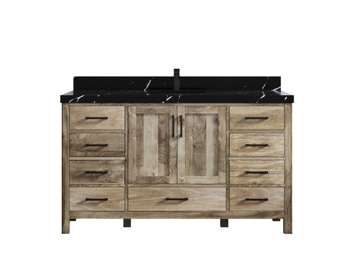 Malibu Mango Wood 60 in. W x 22 in. D Single Sink Bathroom Vanity - photo 16