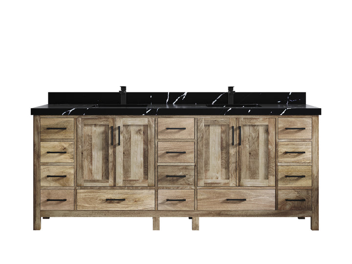 Malibu Mango Wood 84 in. W x 22 in. D Double Sink Bathroom Vanity - photo 16