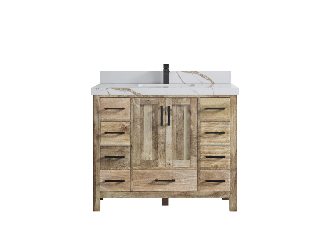 Malibu Mango Wood 42 in. W x 22 in. D Single Sink Bathroom Vanity