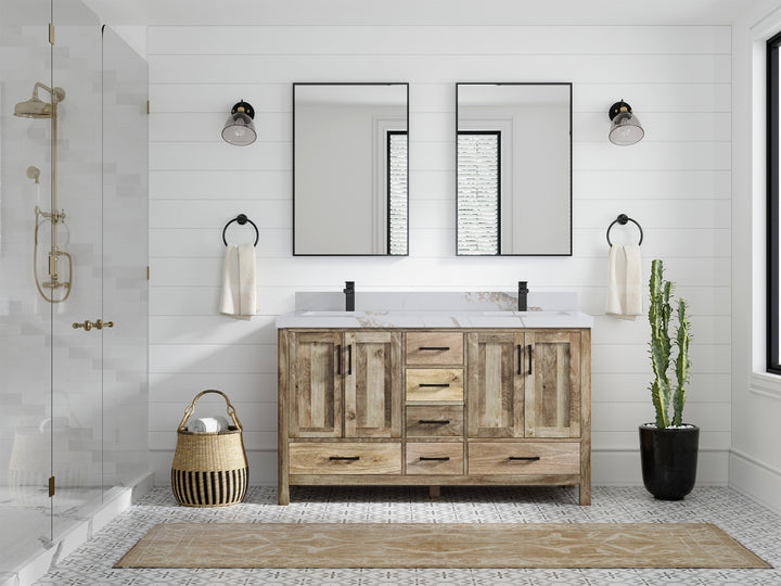 Malibu Mango Wood 60 in. W x 22 in. D Double Sink Bathroom Vanity - photo 13