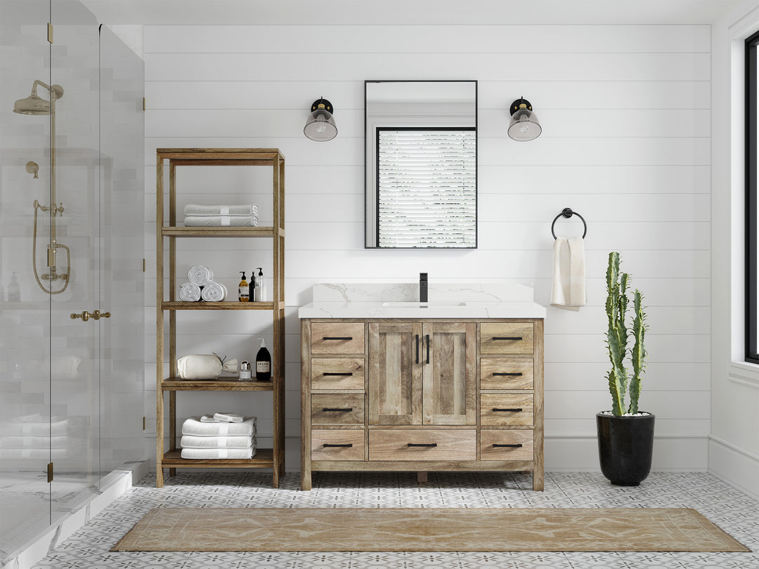 Malibu Mango Wood 48 in. W x 22 in. D Single Sink Bathroom Vanity