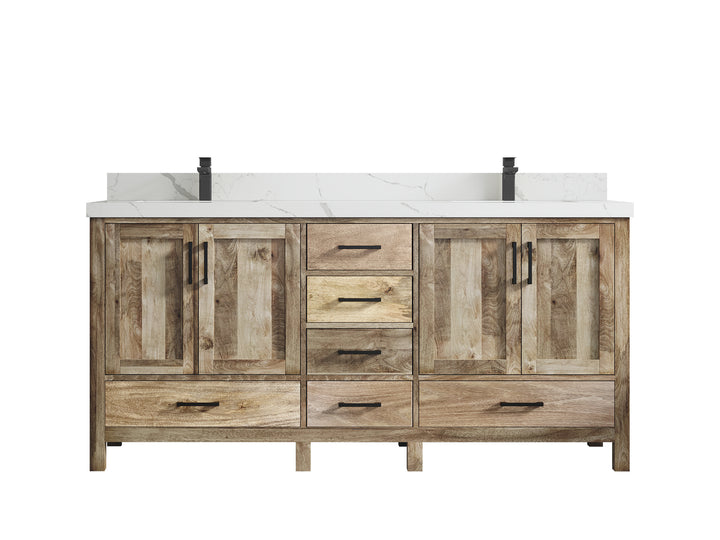 Malibu Mango Wood 72 in. W x 22 in. D Double Sink Bathroom Vanity - photo 22