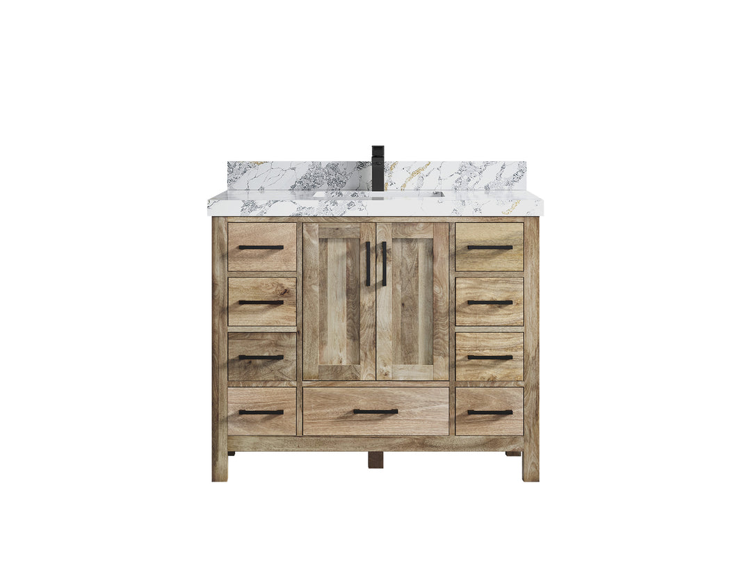 Malibu Mango Wood 42 in. W x 22 in. D Single Sink Bathroom Vanity
