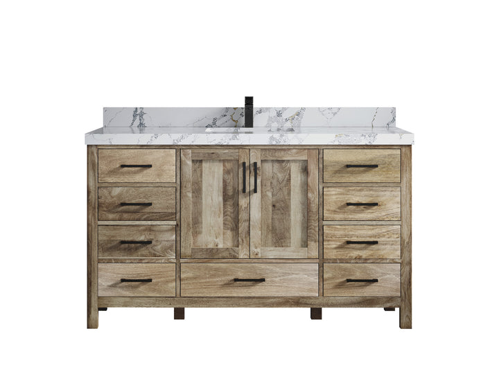 Malibu Mango Wood 60 in. W x 22 in. D Single Sink Bathroom Vanity - photo 24