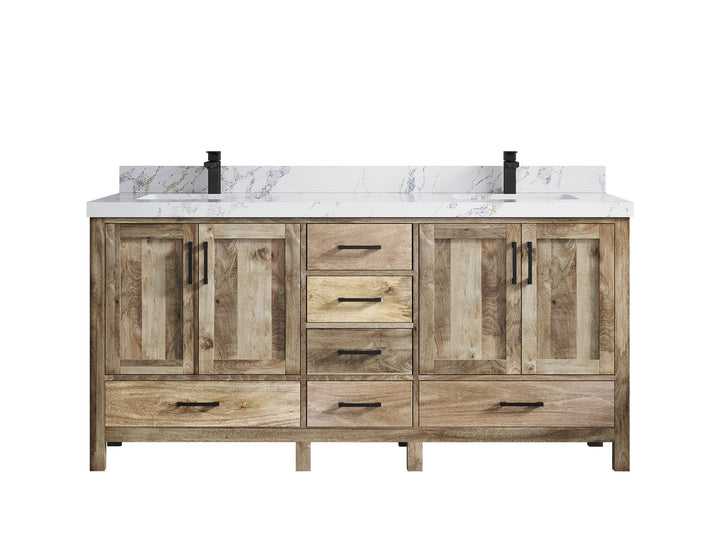 Malibu Mango Wood 72 in. W x 22 in. D Double Sink Bathroom Vanity - photo 26