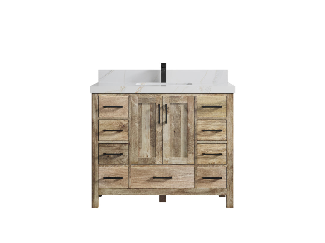 Malibu Mango Wood 42 in. W x 22 in. D Single Sink Bathroom Vanity
