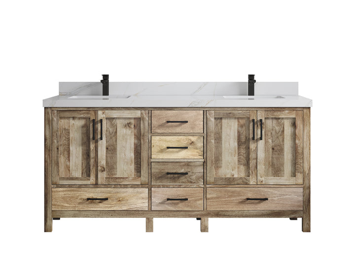 Malibu Mango Wood 72 in. W x 22 in. D Double Sink Bathroom Vanity - photo 28