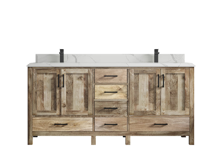 Malibu Mango Wood 72 in. W x 22 in. D Double Sink Bathroom Vanity - photo 34