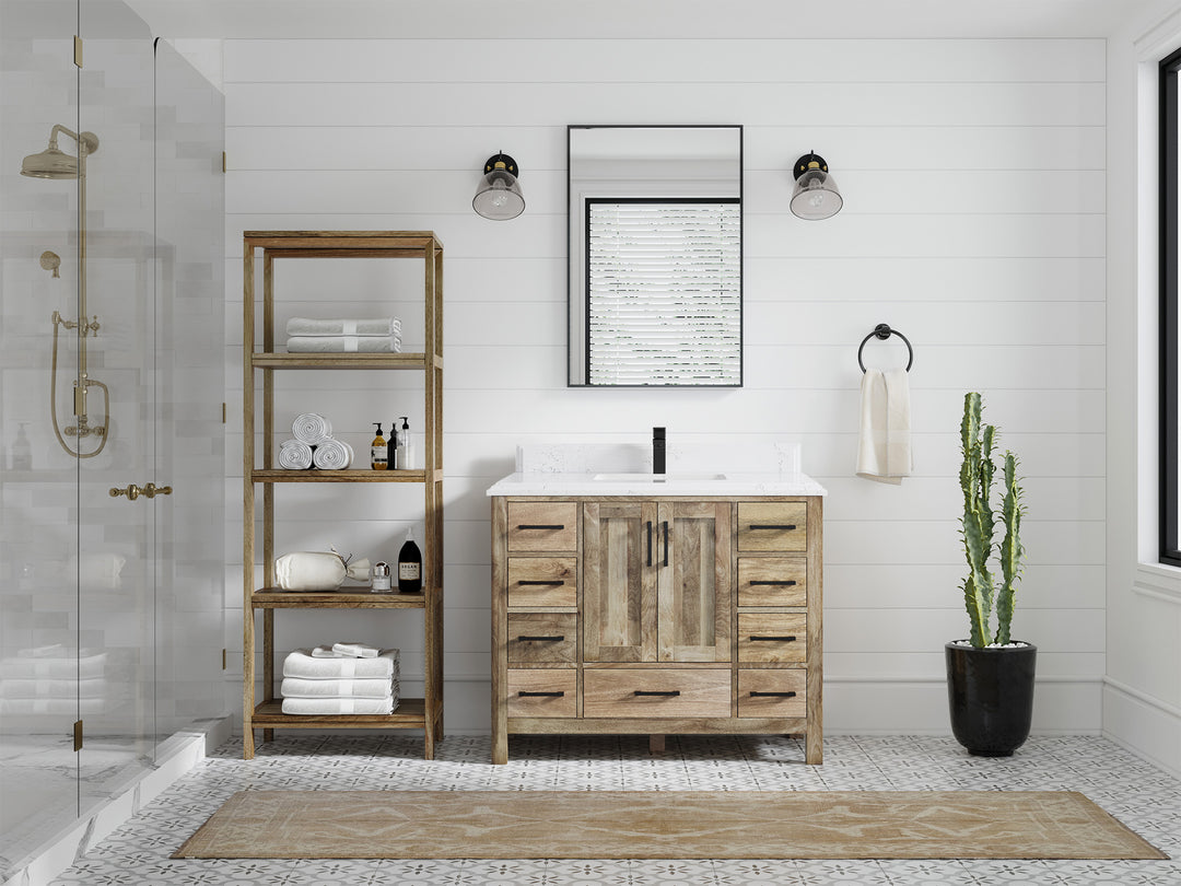 Malibu Mango Wood 42 in. W x 22 in. D Single Sink Bathroom Vanity