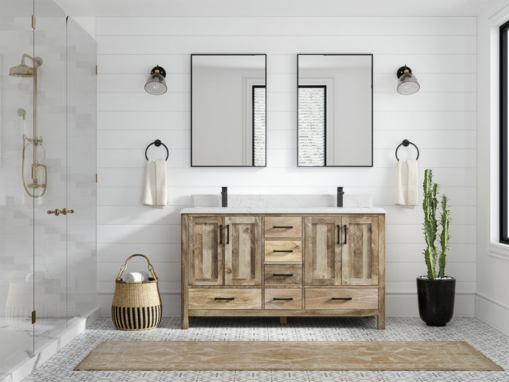 Malibu Mango Wood 60 in. W x 22 in. D Double Sink Bathroom Vanity - photo 29