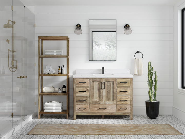 Malibu Mango Wood 48 in. W x 22 in. D Single Sink Bathroom Vanity - photo 47