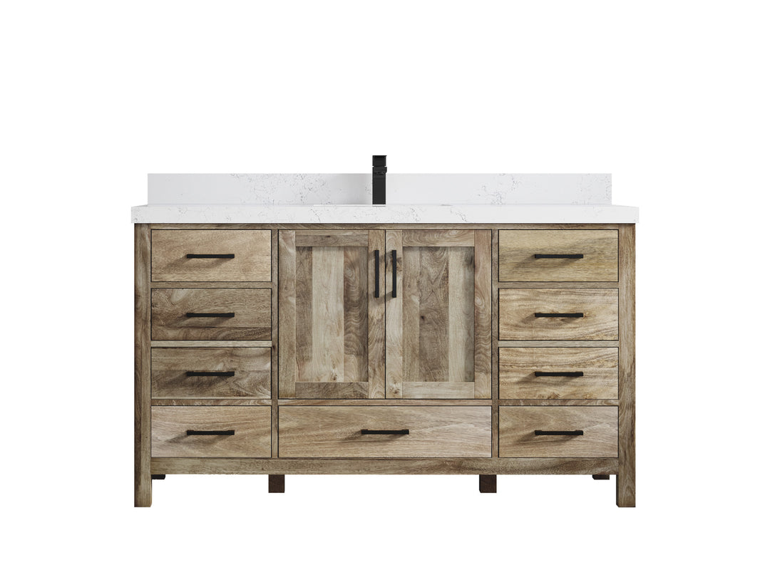 Malibu Mango Wood 60 in. W x 22 in. D Single Sink Bathroom Vanity