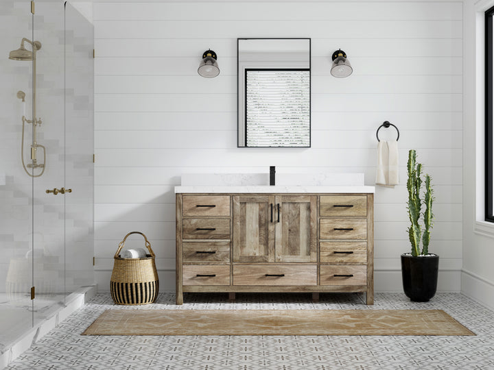 Malibu Mango Wood 60 in. W x 22 in. D Single Sink Bathroom Vanity - photo 39