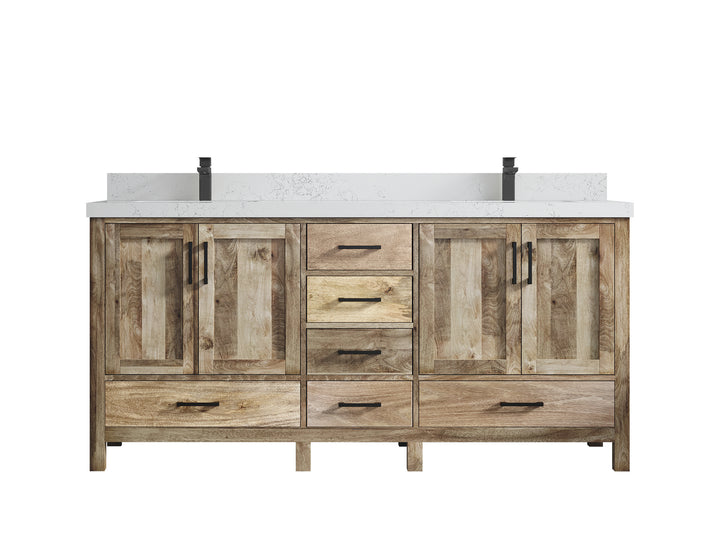 Malibu Mango Wood 72 in. W x 22 in. D Double Sink Bathroom Vanity - photo 40