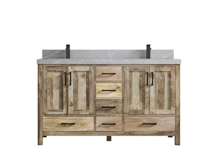 Malibu Mango Wood 60 in. W x 22 in. D Double Sink Bathroom Vanity - photo 55