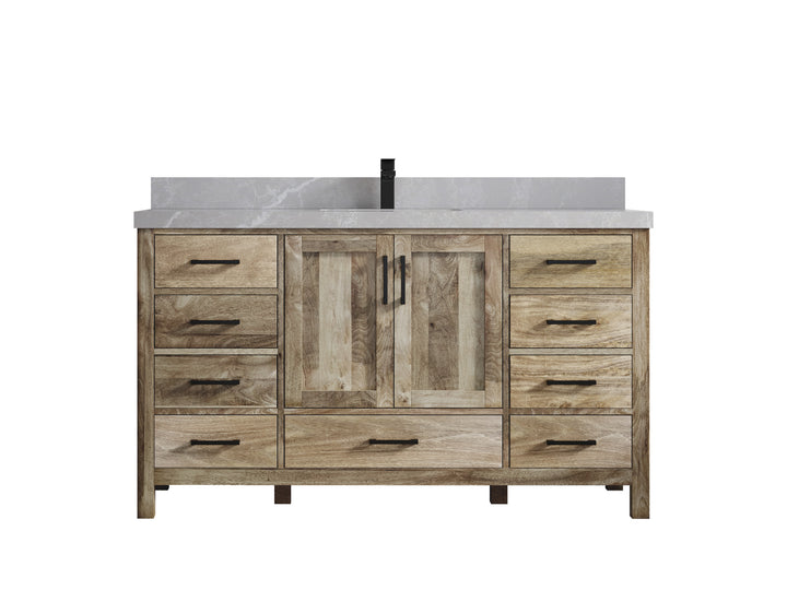 Malibu Mango Wood 60 in. W x 22 in. D Single Sink Bathroom Vanity - photo 40