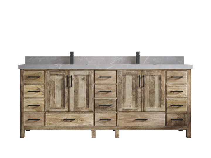 Malibu Mango Wood 84 in. W x 22 in. D Double Sink Bathroom Vanity - photo 40