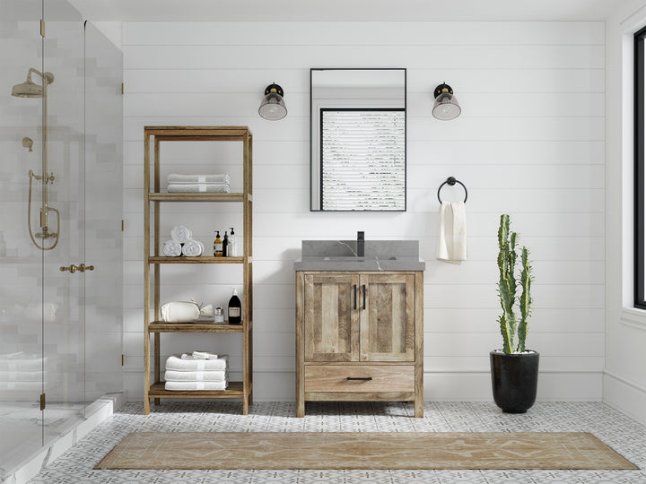 Malibu Mango Wood 30 in. W x 22 in. D Single Sink Bathroom Vanity - photo 43