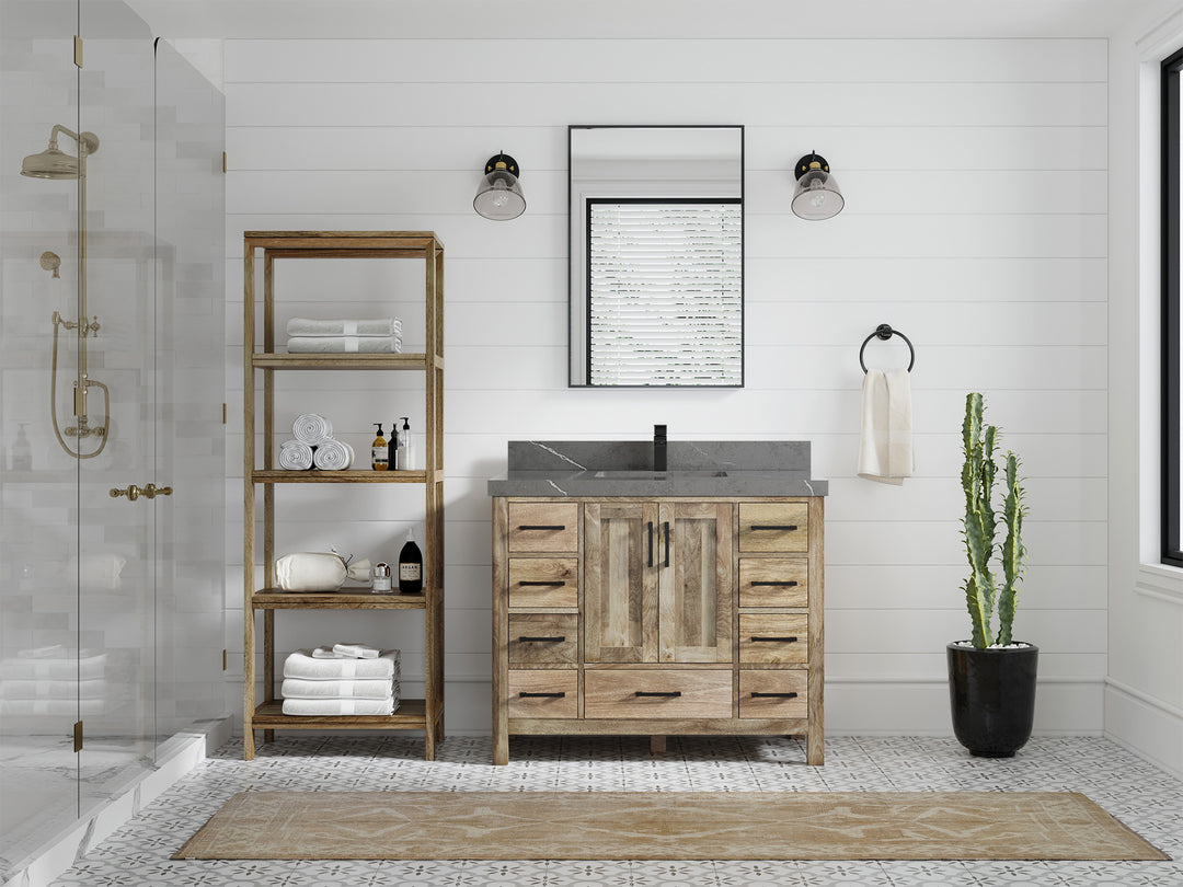 Malibu Mango Wood 42 in. W x 22 in. D Single Sink Bathroom Vanity