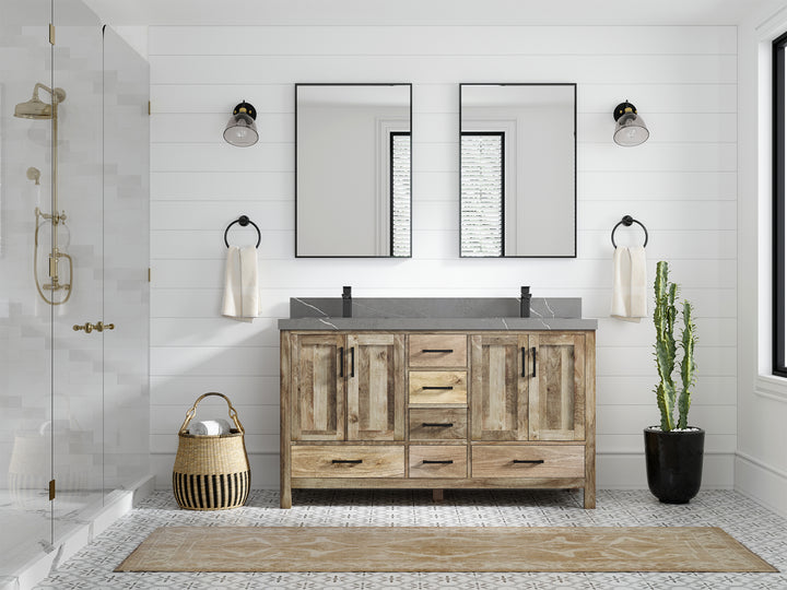 Malibu Mango Wood 60 in. W x 22 in. D Double Sink Bathroom Vanity - photo 35