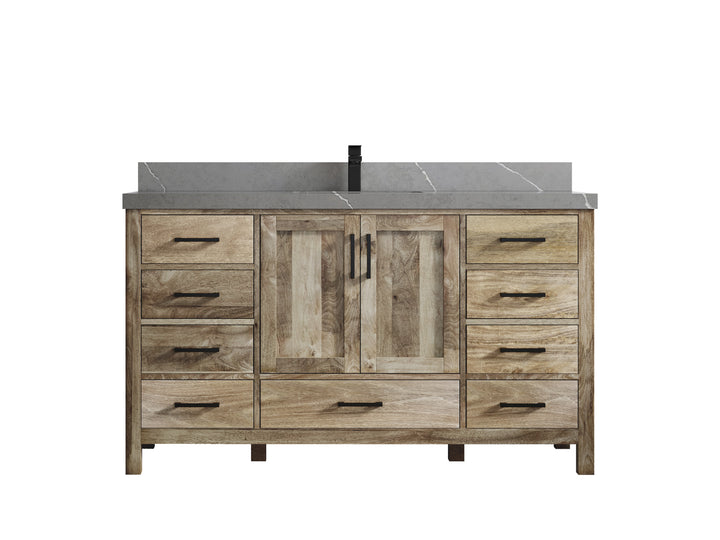 Malibu Mango Wood 60 in. W x 22 in. D Single Sink Bathroom Vanity - photo 42