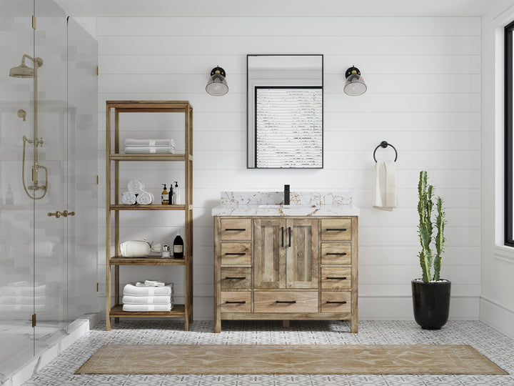 Malibu Mango Wood 42 in. W x 22 in. D Single Sink Bathroom Vanity - photo 47