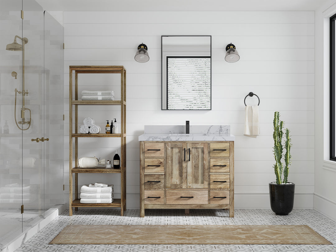 Malibu Mango Wood 42 in. W x 22 in. D Single Sink Bathroom Vanity