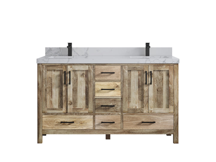 Malibu Mango Wood 60 in. W x 22 in. D Double Sink Bathroom Vanity - photo 42