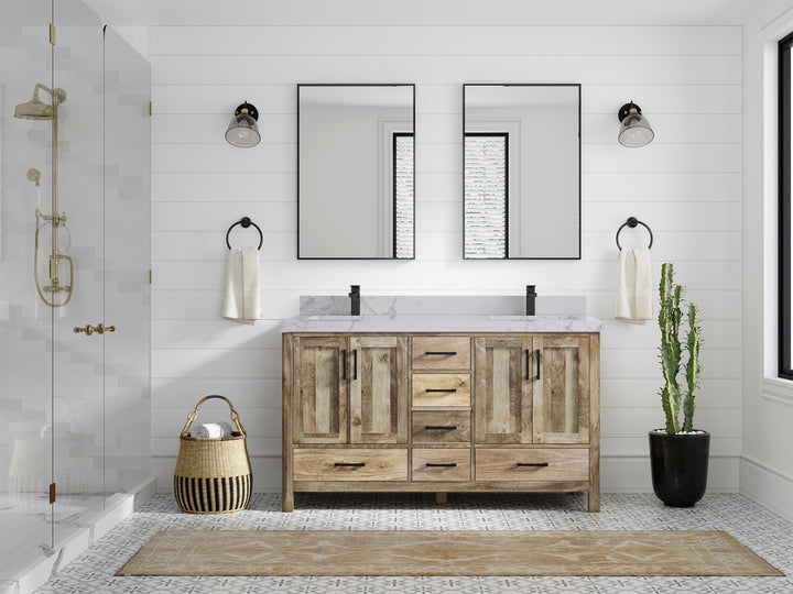Malibu Mango Wood 60 in. W x 22 in. D Double Sink Bathroom Vanity - photo 43