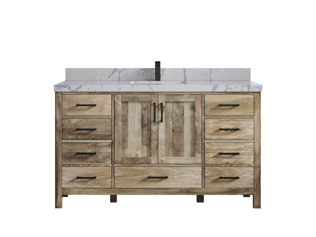 Malibu Mango Wood 60 in. W x 22 in. D Single Sink Bathroom Vanity