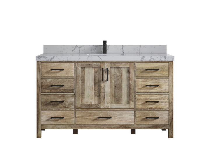 Malibu Mango Wood 60 in. W x 22 in. D Single Sink Bathroom Vanity - photo 12