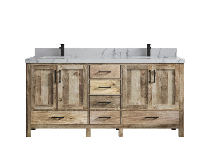 Malibu Mango Wood 72 in. W x 22 in. D Double Sink Bathroom Vanity - photo 12