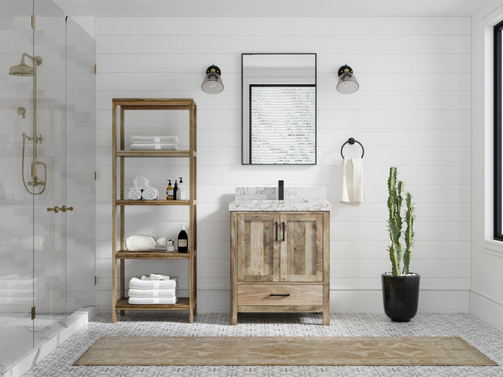 Malibu Mango Wood 30 in. W x 22 in. D Single Sink Bathroom Vanity - photo 49
