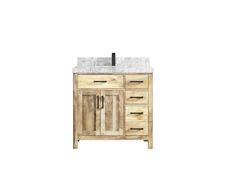 Malibu Mango Wood 36 in. W x 22 in. D Center Sink Bathroom Vanity - photo 28