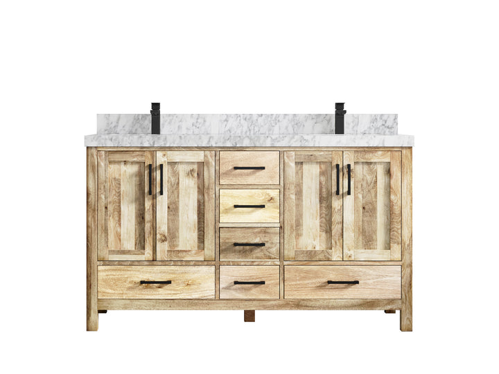 Malibu Mango Wood 60 in. W x 22 in. D Double Sink Bathroom Vanity - photo 29