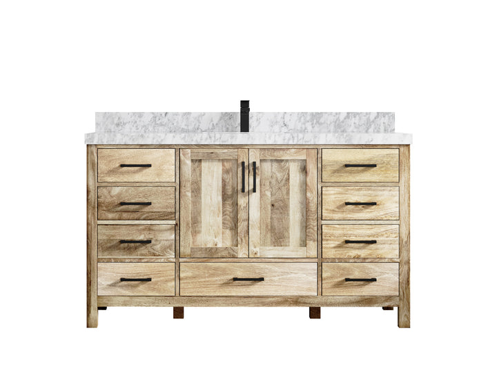 Malibu Mango Wood 60 in. W x 22 in. D Single Sink Bathroom Vanity - photo 29
