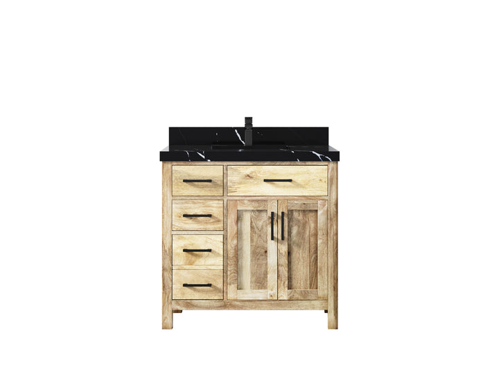 Malibu Mango Wood 36" W x 22" D Center Sink Vanity for a Luxe Bathroom Look - photo 17