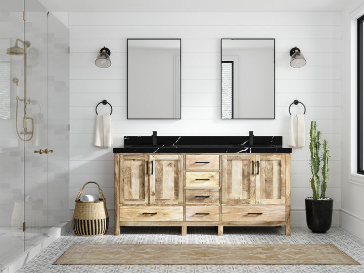 Malibu Mango Wood 72 in. W x 22 in. D Double Sink Bathroom Vanity - photo 50