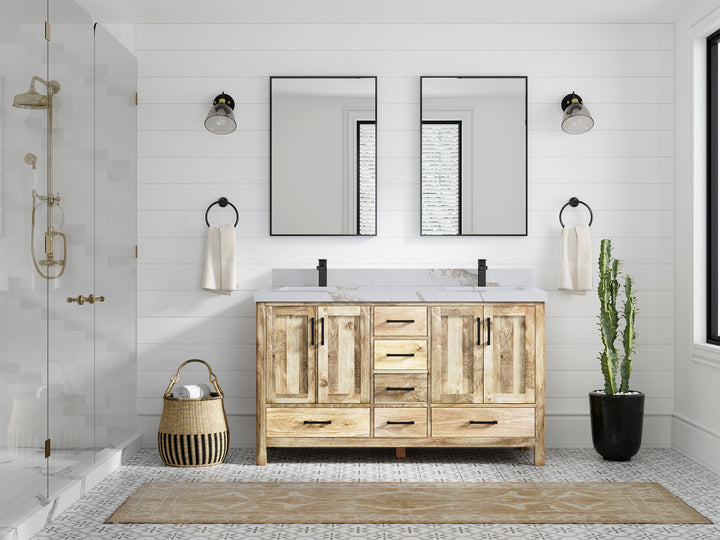 Malibu Mango Wood 60 in. W x 22 in. D Double Sink Bathroom Vanity - photo 20