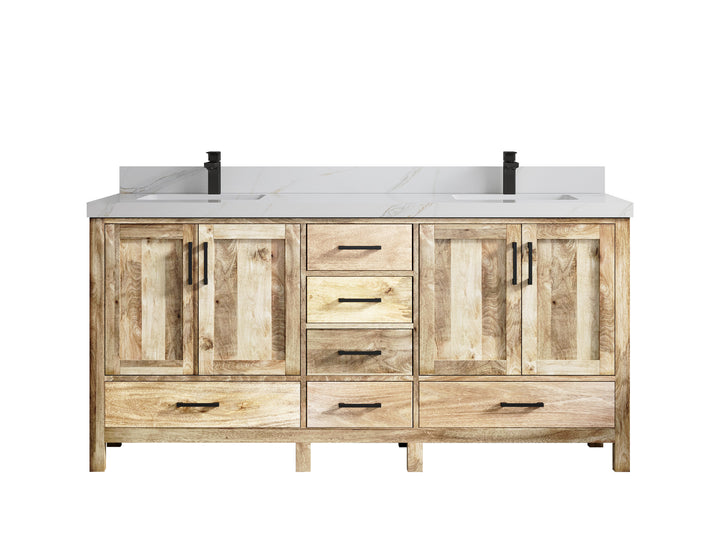 Malibu Mango Wood 72 in. W x 22 in. D Double Sink Bathroom Vanity - photo 25