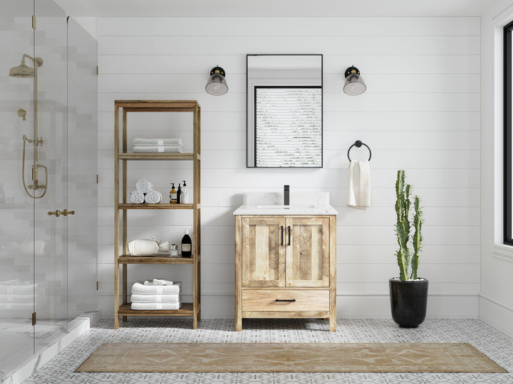 Malibu Mango Wood 30 in. W x 22 in. D Single Sink Bathroom Vanity - photo 35